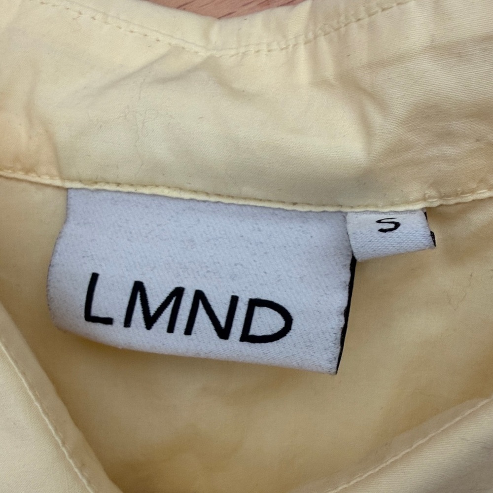 LMND / Light Yellow long sleeve Button-Up Shirt & Shorts Set - Cotton - Small - Picture 2 of 11